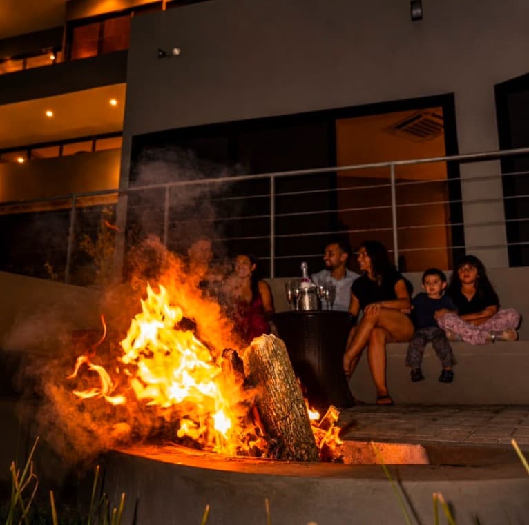 Bonfire and Marshmallow by the Sea